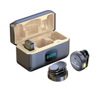 Microphone Lavalier Sans Fil avec Écran LED, Système Double Micro, Interface Type-C, Compatible avec APPLE, Samsung, Huawei