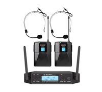 Microphone Lavalier Sans Fil G-MARK GLXD4 Professionnel UHF réinitialisation Mic Bodypack Casque Mort Réglable 50M Pour Spectacle Sur Scène - Type glxd4-headset-EU #A