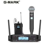 Microphone Lavalier Sans Fil G-MARK GLXD4 UHF Casque Professionnel réinitialisation Mic Bodypack Mort Réglable 50M Pour ixSpectacle St - Type Lavalier-États-Unis
