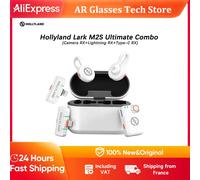 Microphone Lavalier Sans Fil Hollyland Lark M2S Ultimate Combo (Caméra RX + Lightning RX + Type-C RX) pour iPhone/Caméra/Android/PC Ultimate Combo