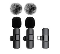 Microphone Lavalier sans fil pour iPhone et Android,mini micro statique,audio et vidéo,ordinateur portable,2in1 For Type-C,nouveau