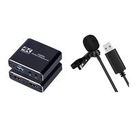 Microphone Lavalier USB universel et carte d'acquisition vidéo HD HDMI 1 pièce