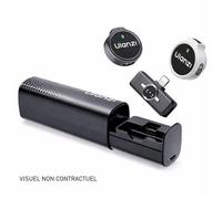 Microphone lavalillier - Mico cravate sans fil compatible iPhone , double micro avec réduction du bruit, portée jusqu’à 100 m_LBDC®