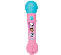 Lexibook, Gabby et la Maison Magique, Microphone Lumineux pour Enfant, Jeu Musical, Haut-Parleur intégré, Effets Lumineux, mélodies de démonstration, Rose/Bleu, MIC80GDH
