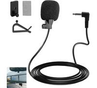 Microphone Micro Jack 3.5 mm,Telephone Portable Micro Cravate,Microphone Externe de Voiture 3,5 mm pour Unité Principale de Véhicule Voiture Activé Radio Stéréo GPS DVD,Plug and Play