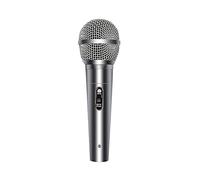 Microphone Microphone de karaoké de microphone filaire professionnel avec 16,4 pieds XLR à 1/4 "Câble, micro de poche en métal en métal de cardioïde, argent Micros Condensateurs