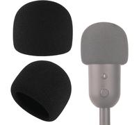 Microphone Mousse Anti Bruit, Micro Bonnette Anti Vent Mousse Filtre Anti Pop Pare Pour Razer Seiren V2 X Microphone, 2 Pièces, Noir[X324]