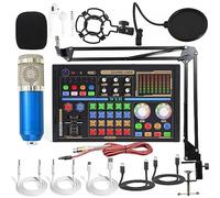Microphone ordinateur enregistrement condensateur blé carte son téléphone portable carte son en direct ensemble complet dédié,D