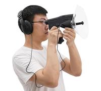 Microphone parabolique, amplificateur de son monoculaire 8x, microphone directionnel, appareil d'écoute, aide auditive pour la randonnée, la chasse, l'escalade, l'observation des oiseaux