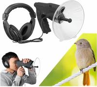 Microphone Parabolique Oreille Bionique Pour Appareil D'écoute À Longue Portée, Enregistrement D'oiseau Observant L'amplificateur De Son Du Dispositif D'écoute, Portée Visible Jusqu'à 300 Pieds Longue