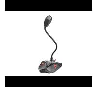 Microphone PC GENESIS Radium 100 Noir/Rouge, Omnidirectionnel -30dB, 50-16000Hz, USB Type-A, Câble 1.5m, LED, Plug&Play, Impédance 2200 Ohm