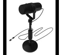 Microphone PC GENESIS RADIUM 750D Noir, XLR/USB, Cardioïde, 50-14000Hz, -54dB, 24bit/96kHz, SNR 95dB, Impédance 600 Ohm, Support Table, Câble 2m