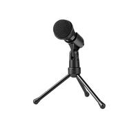 Microphone Portable Jack 3.5mm, Trépied de Table Amovible et Interrupteur