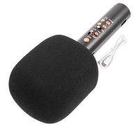 Microphone Portatif sans Fil avec Haut-parleur pour Chant Ktv Extérieur | ABS et Mousse, Batterie Intégrée 1000-1200 Mah, Format Léger et Robuste, Couleur Noire