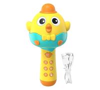 Microphone pour | 2 en 1 Lecteur De Musique en Forme De Poulet - Microphone sans Fil Rechargeable avec Lumière LED,pour Filles et Garçons Fête de Noël