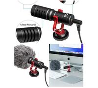 Microphone pour Appareil Photo Microphone vidéo Compact Universel avec Amortisseur Professionnel à condensateur pour DSLR