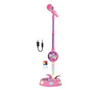Microphone pour avec support et support sans fil, hauteur réglable | Kit de microphone de karaoké pour voyage, Playroom, Daycare, anniversaire, Noël