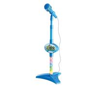 Microphone pour avec Support - Microphone Debout Réglable | Machine De Karaoké De Scène Clignotante | 8.27x34.65 Pouces, Lumières De Scène Clignotantes, Jouets Musicaux, Chant Microphones pour