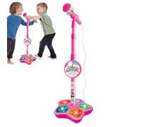 Microphone pour enfant avec support, kit de haut-parleur pour jouet, kit de jeu musical | Unité d'entrée audio intelligente, performance d'éclairage avec effet écho pour jouer à rôle, événements