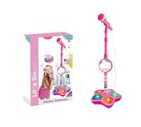 Microphone pour enfants avec support, microphone pour enfants, machine de karaoké pour filles, microphones pour tout-petits, microphones pour enfants pour chanter, jouet musical pour effets sonores