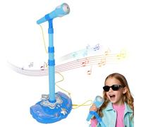 Microphone pour enfants, microphone réglable pour enfants avec support, jouets chantants éducatifs interactifs pour lecteurs de musique, anniversaire des tout-petits de 16 à 32 ans, sans batterie