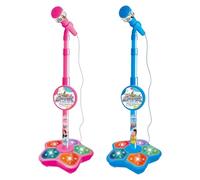 Microphone pour Enfants, Microphone réglable pour Enfants avec Support, lumières éducatives interactives, Jouet Clignotant pour lecteurs de Musique ou Cadeaux d'anniversaire, Rouge |.Machine à karaok