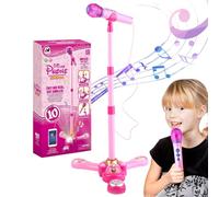 Microphone pour Les Enfants Machine de karaoké avec des lumières Clignotantes et des Effets musicaux Amusants réglables