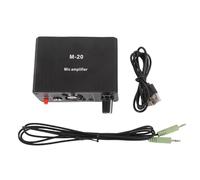 Microphone Preamp 48V XLR Output High Gain Low Noise Black Metal Housing Dynamic and Condenser Mic Preamp for Home Studio Recording Podcasting