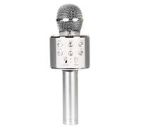 Microphone professionnel sans fil pour karaoké,USB,proxy vocal,haut-parleur,lecteur de musique,enregistreur de chant,KTV - Type Silver