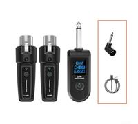 Microphone sans fil, 1 ensemble adaptateur UHF XLR émetteur-récepteur pour microphone dynamique, guitare, mixeur audio, transmission stable, portée jusqu'à 50 m, musiciens et artistes en direct (1