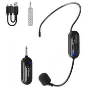 Microphone sans fil 2,4 G avec portée de 40 m pour enseignement, discours en plein air, conférence et diffusion en direct - Microphone à condensateur rechargeable pour voix, professeur de yoga, danse