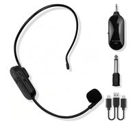 Microphone sans fil, 2,4 G, microphone sans fil rechargeable avec portée de 30 m, pour haut-parleurs, leçons, conférences, fitness, amplificateur vocal, guide de voyage