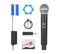 Microphone Sans Fil 2 Canaux UHF À Fréquence Fixe, Microphone Portable For Fête, Karaoké, Église, Spectacle, Réunion(LH58-01)