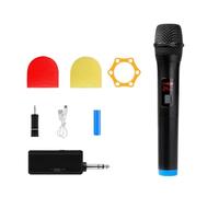 Microphone sans Fil 2 Canaux VHF À Fréquence Fixe, Portable for Fête, Karaoké, Église, Spectacle, Réunion Compatibilité Universelle(1 to 1)