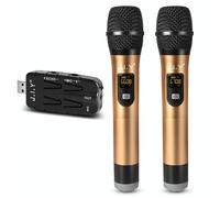 Microphone Sans Fil 2 En 1 Pour TV Et PC Avec Réduction De Bruit Et Affichage LED YONIS