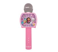 Lexibook, Gabby's Dollhouse, Microphone Bluetooth® avec Fonction Changement de Voix, Enceinte intégrée, Support de téléphone Inclus, Rose, MIC240GDH