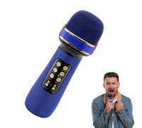 Microphone sans fil avec lumières LED multifonctionnelles entièrement | Microphone haut-parleur enregistreur vocal lecteur de musique pour fournitures de fête smartphones filles enfants adultes