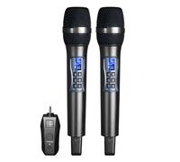 Microphone sans fil avec récepteur - qualité sonore premium, pack de 2