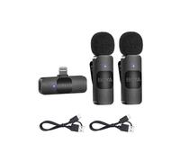 Microphone sans fil - BOYA - BY-V2 - Double émission omnidirectionnelle - Récepteur Lightning MFi - Compatible iOS/Android
