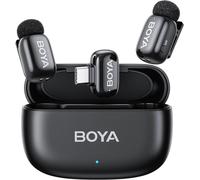 Microphone sans fil Boya Mini 2 ultra-compact, réduction bruit IA -40 dB, contrôle gain via appli, USB-C, 48 kHz/24 bits, portée 100 m