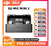 Microphone sans fil DJI Mic Mini 2, autonomie de 48 heures et économie d'énergie, trois préréglages de tonalité vocale, suppression du bruit à deux niveaux 2TX 1RX Adapter