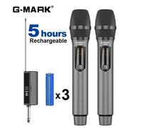 Microphone Sans Fil G-Mark X220U,Micro Karaoké Uhf Avec Récepteur De Batterie Au Lithium Rechargeable,Fonctionne 5 Heures Pour Haut-Parleurs.X220U.