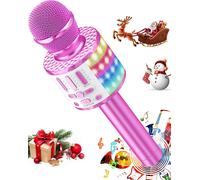 Microphone Sans Fil Karaoké, Micro Karaoke Enfant Avec Lumières Led, Microphone Bluetooth Jouets Pour Fille Garcon Fête Chanter Cadeau Noël Anniversaire, Enceinte Ktv Portable Pour Android/I[X1390]