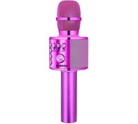 Microphone Sans Fil Karaoké, Microphone Bluetooth Lecteur Enregistreur Mini Karaoké Enfant Fête Familial pour Appareil Intell[~109]