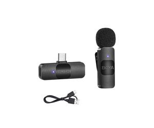 Microphone sans fil lavalier - BOYA - BY-V10 - Connecteur USB-C - Récepteur + Émetteur - Compatible Android