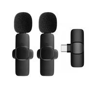 Microphone sans fil Lavalier,diffusion en direct,micro de jeu,suppression du bruit,enregistrement Audio et vidéo,2-in-1 for Type C