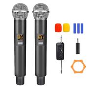 Microphone Sans Fil, Microphone Karaoké, Double Système De Micro Dynamique Avec Récepteur Rechargeable, Micro Avec Connexion À Puce Individuelle, Micro Dynamique Pour Chanter, Fête À La Maison,Réunion