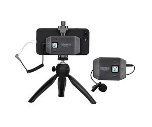 Microphone sans fil mini et flexible Comica UHF 6 canaux avec poignée ordinaire détachable