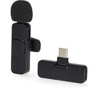 Nedis Micro-cravate MICW110BK – sans fil USB-C femelle, bouton marche/arrêt, pour smartphone/PC