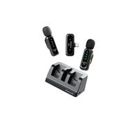 Microphone Sans Fil Pince-Col J20-TC, Un-à-Deux (avec Etui de Charge), Réduction Bruit DSP/IA, Effets Voix IA, Autonomie 30h